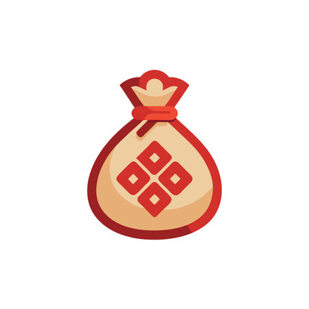 Beautiful flat style money bag icon vector illustrationのイラスト素材