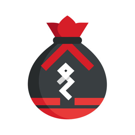 Beautiful flat style money bag icon vector illustrationのイラスト素材