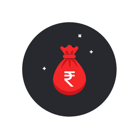Beautiful flat style money bag icon vector illustrationのイラスト素材