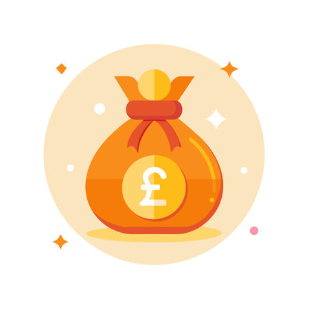 Beautiful flat style money bag icon vector illustrationのイラスト素材