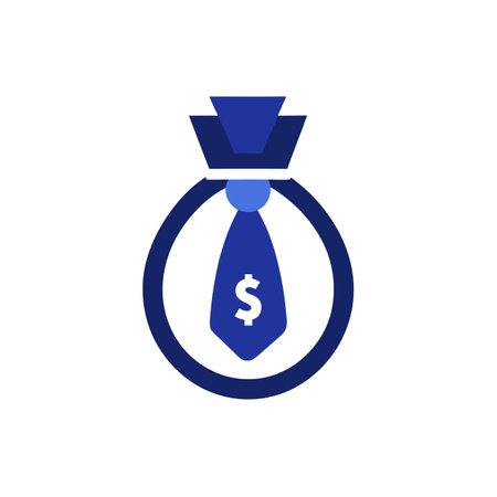Beautiful flat style money bag icon vector illustrationのイラスト素材