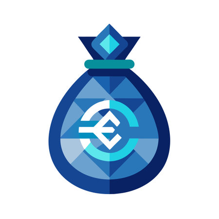 Beautiful flat style money bag icon vector illustrationのイラスト素材