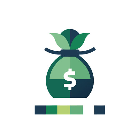 Beautiful flat style money bag icon vector illustrationのイラスト素材