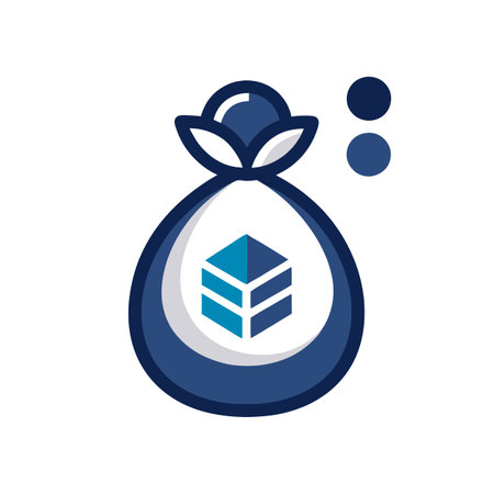 Beautiful flat style money bag icon vector illustrationのイラスト素材