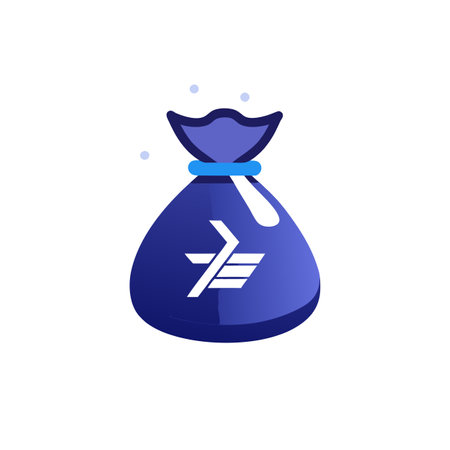 Beautiful flat style money bag icon vector illustrationのイラスト素材