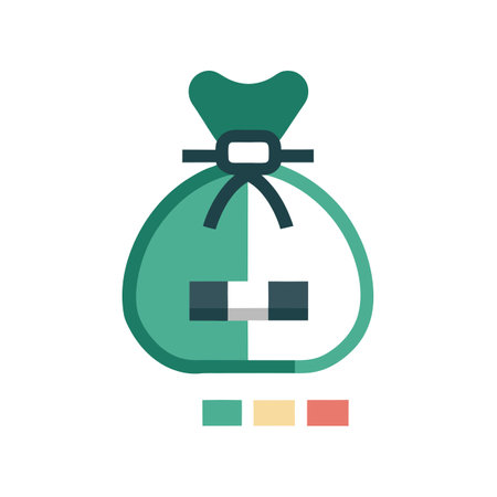 Beautiful flat style money bag icon vector illustrationのイラスト素材