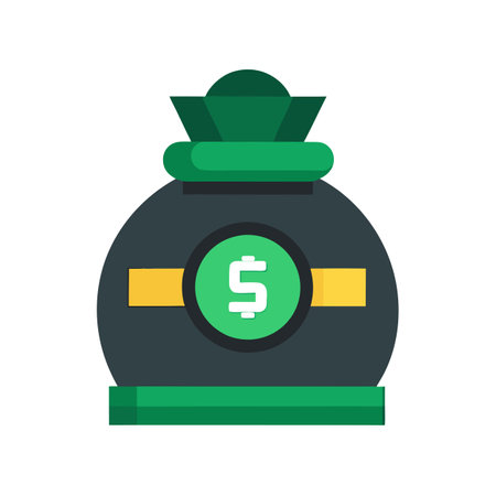 Beautiful flat style money bag icon vector illustrationのイラスト素材