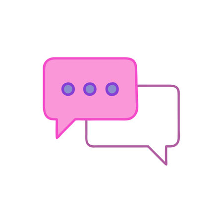 Beautiful speech bubble, message, chat, email contact icon vector for UI, websites, mobile applicationsのイラスト素材