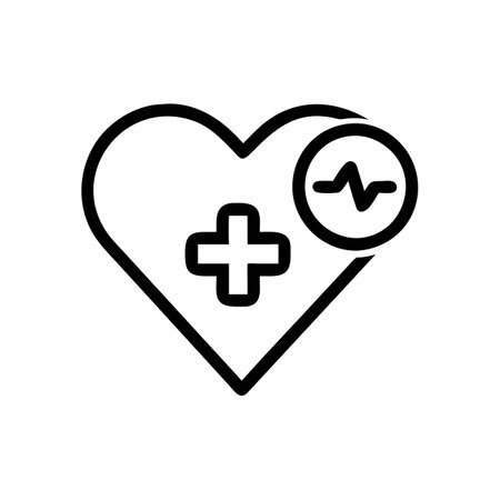Beautiful Medical &amp; Healthcare Heart Icon Vector Illustrationのイラスト素材