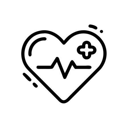 Beautiful Medical &amp; Healthcare Heart Icon Vector Illustrationのイラスト素材