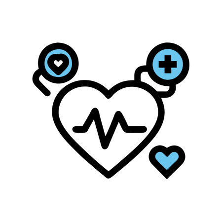 Beautiful Medical &amp; Healthcare Heart Icon Vector Illustrationのイラスト素材