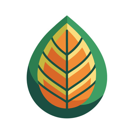 Beautiful flat style leaf icon vector illustrationのイラスト素材