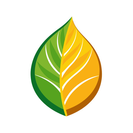Beautiful flat style leaf icon vector illustrationのイラスト素材