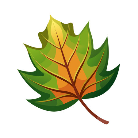 Beautiful flat style leaf icon vector illustrationのイラスト素材