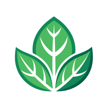 Beautiful flat style leaf icon vector illustrationのイラスト素材