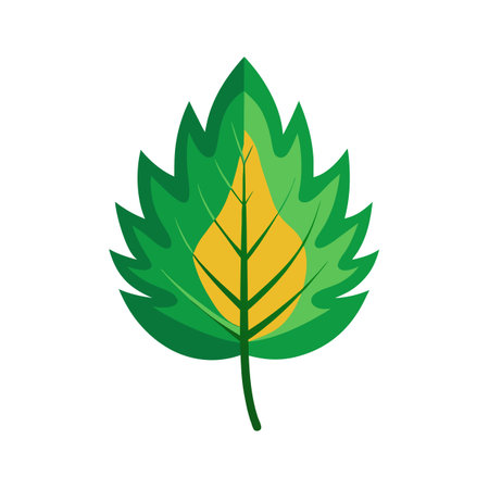Beautiful flat style leaf icon vector illustrationのイラスト素材