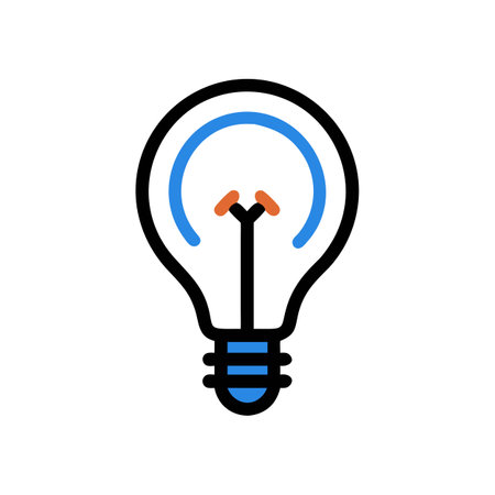 Beautiful Light Bulb technology and idea icon vector illustrationのイラスト素材