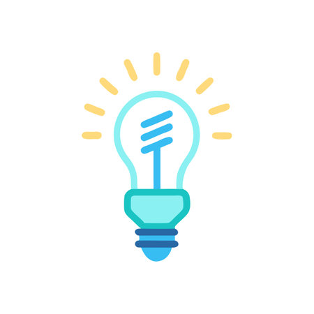 Beautiful Light Bulb technology and idea icon vector illustrationのイラスト素材
