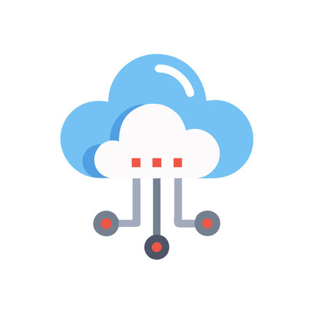 Cloud Computing Icon Technology and Device Vector for UI Websites and Mobile Applicationsのイラスト素材