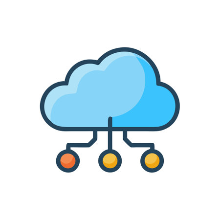 Cloud Computing Icon Technology and Device Vector for UI Websites and Mobile Applicationsのイラスト素材