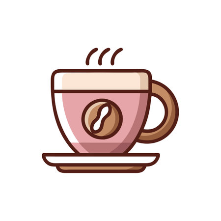Coffee Cup Icon Food and Beverage Vector for UI Websites and Mobile Applicationsのイラスト素材