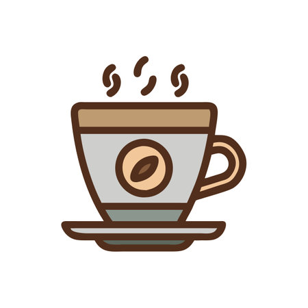 Coffee Cup Icon Food and Beverage Vector for UI Websites and Mobile Applicationsのイラスト素材