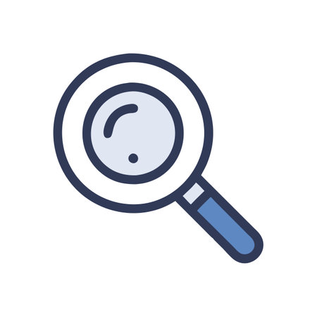 Magnifying Glass Search Icon Business and Education Vector for UI Websites and Mobile Applicationsのイラスト素材