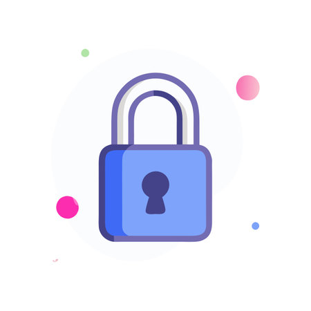 Security Lock Icon Technology and Privacy Vector for UI Websites and Mobile Applicationsのイラスト素材