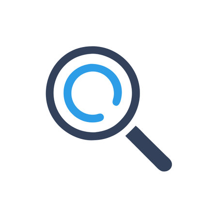 Magnifying Glass Search Icon Business and Education Vector for UI Websites and Mobile Applicationsのイラスト素材