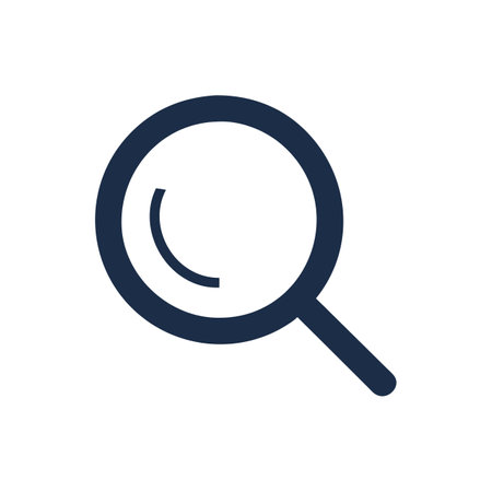 Magnifying Glass Search Icon Business and Education Vector for UI Websites and Mobile Applicationsのイラスト素材