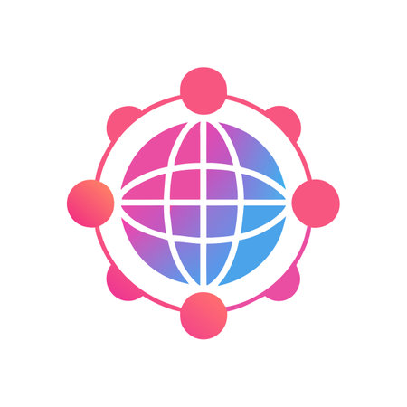 Globe Icon Technology, Contact and Website Vector for UI Websites and Mobile Applicationsのイラスト素材