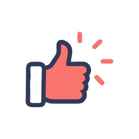 Thumb Up Like and Reaction Icon for Social Media Websites and Mobile Applicationsのイラスト素材