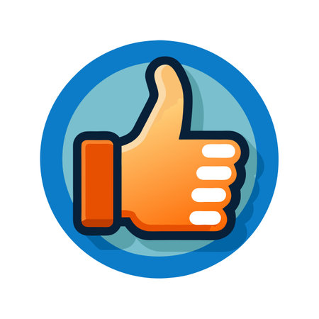 Thumb Up Like and Reaction Icon for Social Media Websites and Mobile Applicationsのイラスト素材