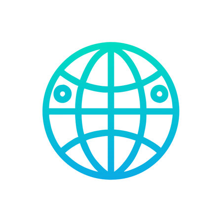 Globe Icon Technology, Contact and Website Vector for UI Websites and Mobile Applicationsのイラスト素材