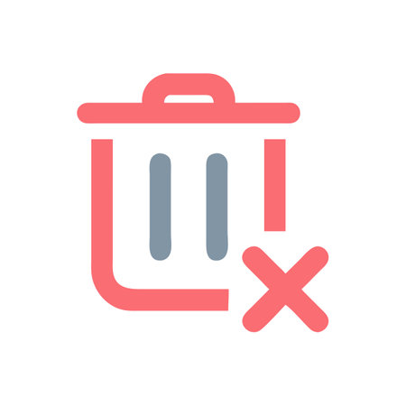Delete and Trash Can Icon for User Interface Websites and Mobile Applicationsのイラスト素材