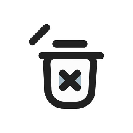 Delete and Trash Can Icon for User Interface Websites and Mobile Applicationsのイラスト素材