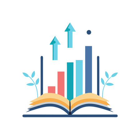 Flat style Business growth financial office vector illustration conceptのイラスト素材