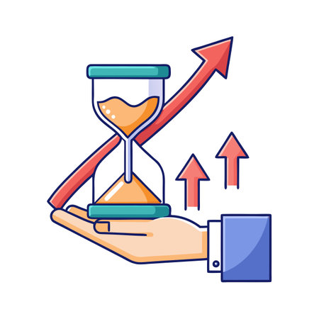 Flat style Business growth financial office vector illustration conceptのイラスト素材