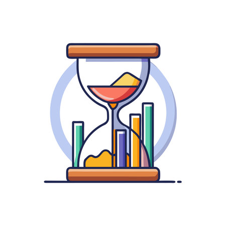 Flat style Business growth financial office vector illustration conceptのイラスト素材