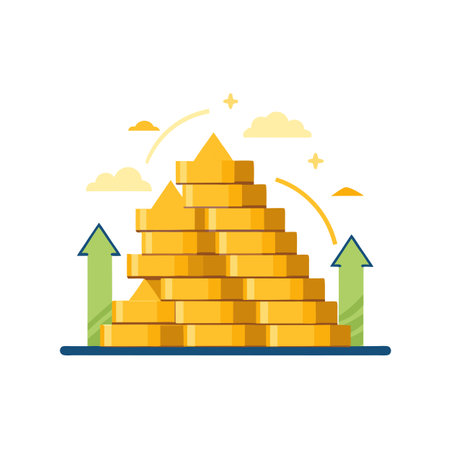 Flat style Business growth financial office vector illustration conceptのイラスト素材