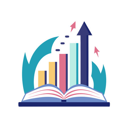 Flat style Business growth financial office vector illustration conceptのイラスト素材