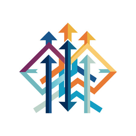 Flat style Business growth financial office vector illustration conceptのイラスト素材