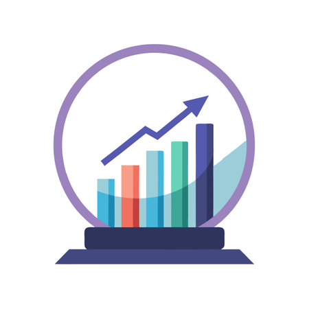Flat style Business growth financial office vector illustration conceptのイラスト素材