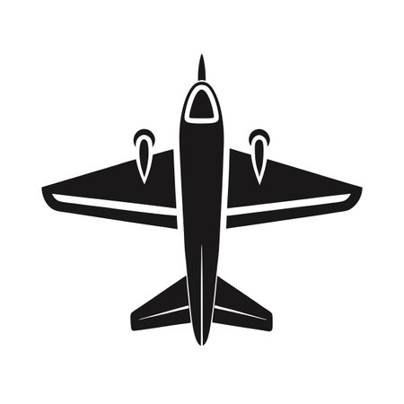Flat style Airplane Icon vector illustration for UI documents websites and mobile applicationsのイラスト素材