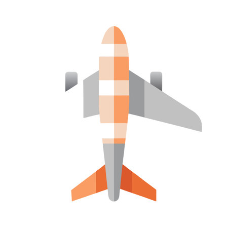 Flat style Airplane Icon vector illustration for UI documents websites and mobile applicationsのイラスト素材