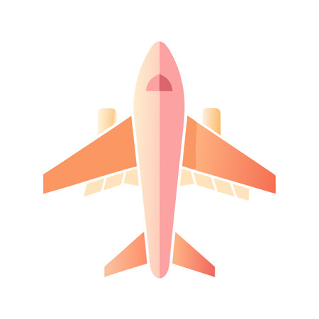 Flat style Airplane Icon vector illustration for UI documents websites and mobile applicationsのイラスト素材