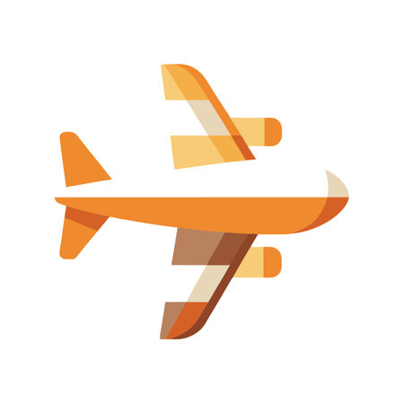 Flat style Airplane Icon vector illustration for UI documents websites and mobile applicationsのイラスト素材