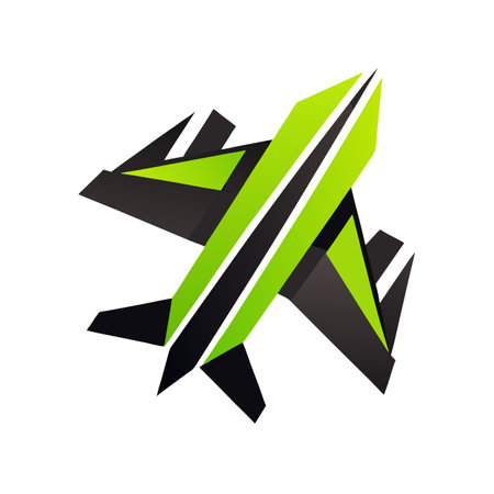 Flat style Airplane Icon vector illustration for UI documents websites and mobile applicationsのイラスト素材