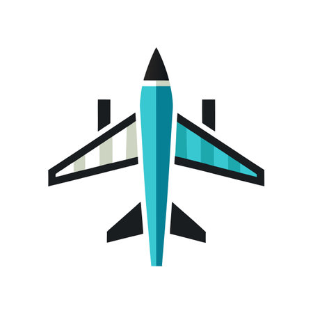 Flat style Airplane Icon vector illustration for UI documents websites and mobile applicationsのイラスト素材