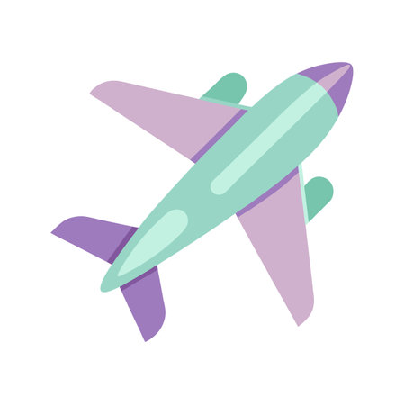 Flat style Airplane Icon vector illustration for UI documents websites and mobile applicationsのイラスト素材